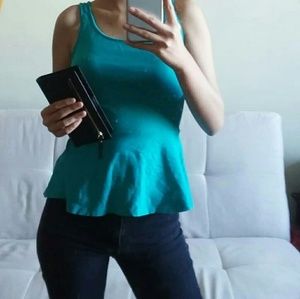 Express colorblock peplum top